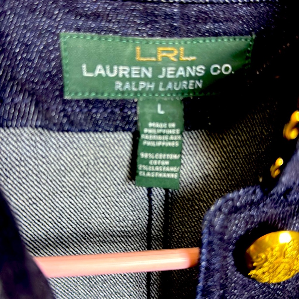 Ralph Lauren denim jacket w/ gold tone buttons
